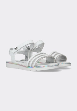 SANDAŁY DZIEWCZĘCE OZDOBIONE CYRKONIAMI ASSO AG14881B