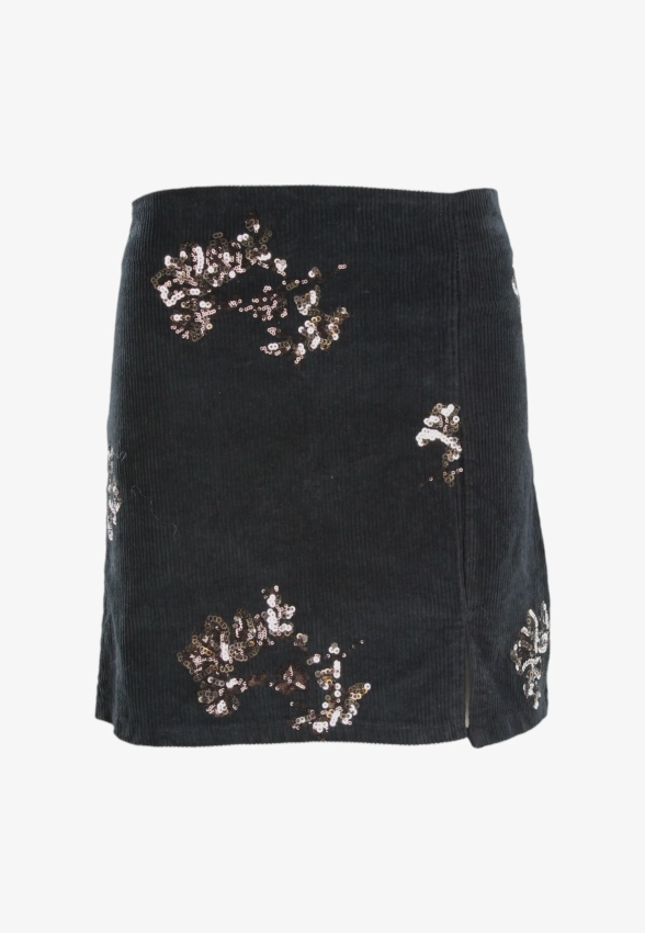 SZTRUKSOWA SPÓDNICA DAMSKA Z CEKINAMI HAILYS CRE-5871W