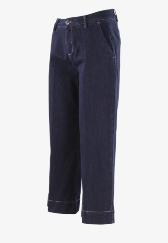 JEANSY DAMKSIE 3/4 Z SZEROKĄ NOGAWKĄ CHIARA DALBA 61133