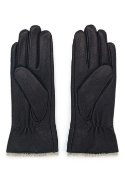 SKÓRZANE DAMSKIE RĘKAWICZKI Z WEŁNIANYM WNĘTRZEM WITTCHEN 44-6-511-DB