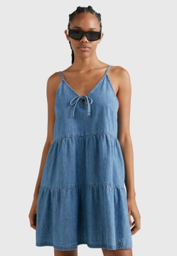 SUKIENKA WARSTWOWA DAMSKA NA RAMIĄCZKACH TOMMY JEANS DW0DW15185