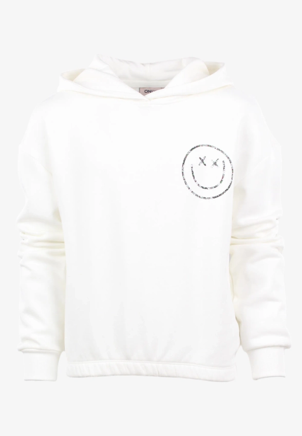 BLUZA DZIEWCZĘCA Z KAPTUREM I NADRUKIEM NA PLECACH ONLY 1535805