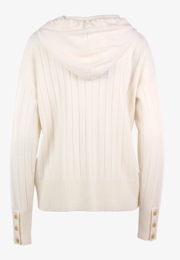 SWETER DAMSKI Z KAPTUREM Z DOMIESZKĄ WEŁNY WISKOZY I KASZMIRU PENNY BLACK ZENA