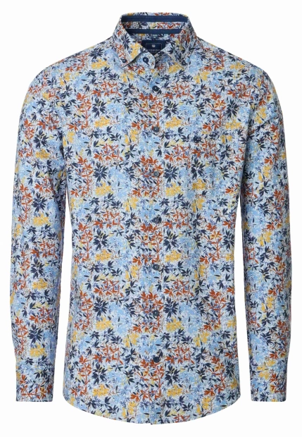 KOSZULA MĘSKA Z WZOREM W LIŚCIE REDMOND 252460111