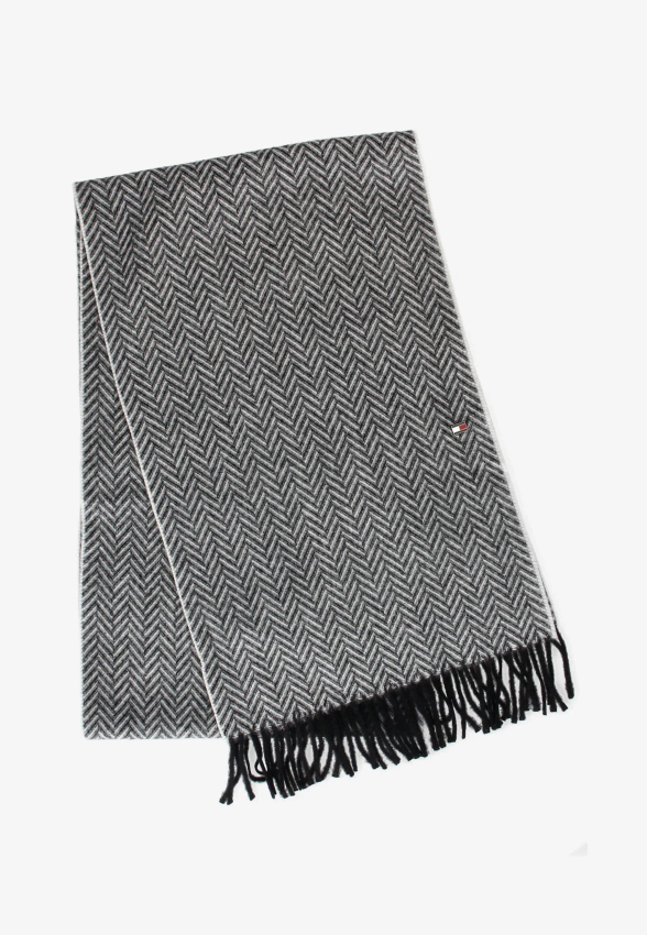 WEŁNIANY SZAL Z FRĘDZLAMI TOMMY HILFIGER AM0AM13593C