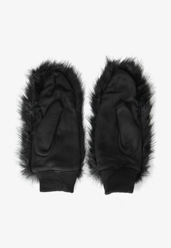 FUTRZANE RĘKAWICZKI DAMSKIE Z JEDNYM PALCEM ST-24020