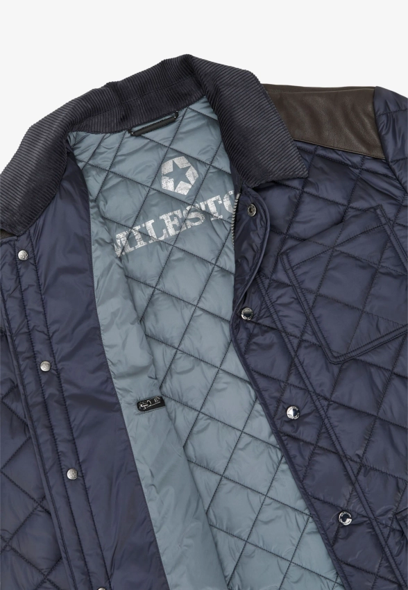 PIKOWANA KURTKA MĘSKA Z WSTAWKAMI SKÓRZANYMI MILESTONE 990474 60655
