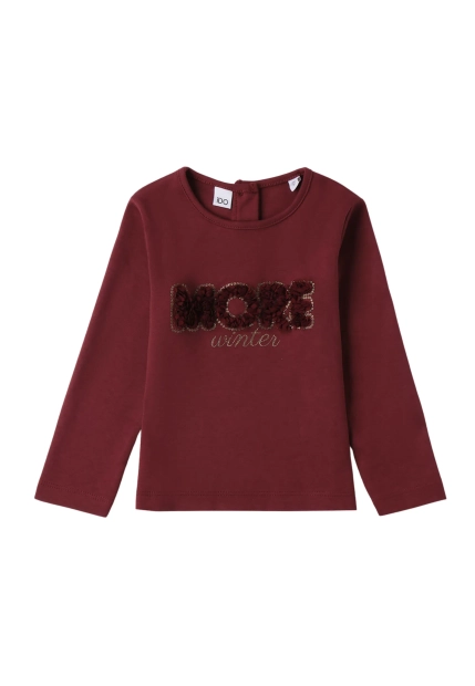 T-SHIRT DZIEWCZĘCY Z DŁUGIM RĘKAWEM I DO 4 F735