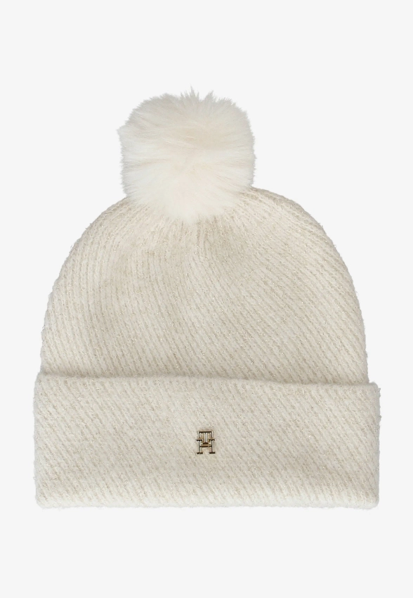 KOMPLET DAMSKI CZAPKA I SZLIK Z DOMIESZKĄ WEŁNY I ALPAKI TOMMY HILFIGER AW0AW17995C