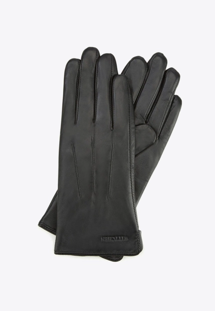 SKÓRZANE RĘKAWICZKI DAMSKIE Z PIONOWYMI PRZESZYCIAMI WITTCHEN 39-6L-202-1