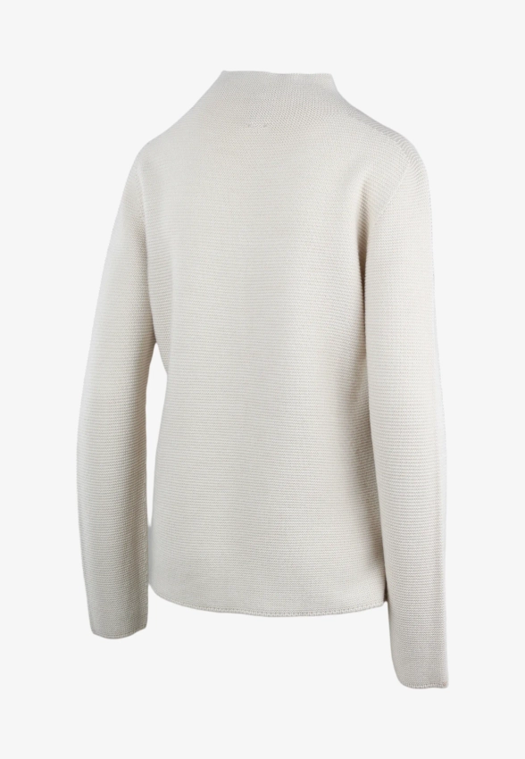 WEŁNIANY SWETER DAMSKI ZAPINANY NA GUZIKI UNA SU 10 114 MERINO