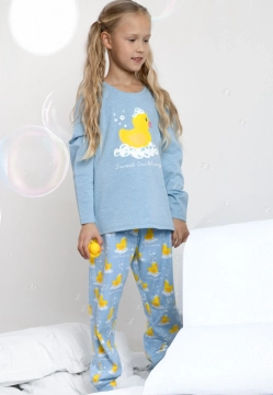 BAWEŁNIANA PIŻAMA DZIEWCZĘCA Z DŁUGIM RĘKAWEM ADMAS 63352