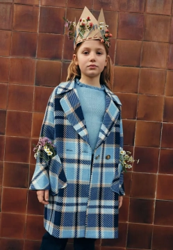 PŁASZCZ DZIEWCZĘCY W KRATĘ MAYORAL 5845