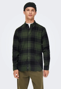 KOSZULA MĘSKA W KRATĘ Z KOŁNIERZEM BUTTON DOWN ONLY & SONS 22022446