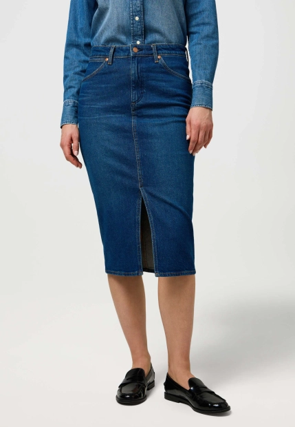 SPÓDNICA OŁÓWKOWA JEANSOWA WRANGLER 112371161