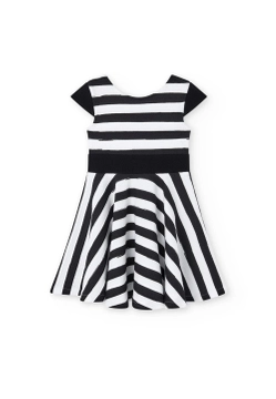 SUKIENKA DZIEWCZĘCA W PASKI Z TŁOCZONEJ DZIANINY BOBOLI 728546