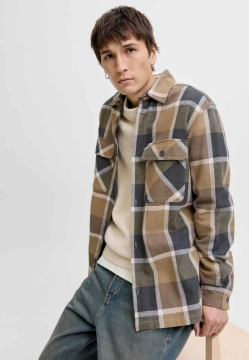 KOSZULA MĘSKA Z DŁUGIM RĘKAWEM W KRATĘ  JACK & JONES 12286804