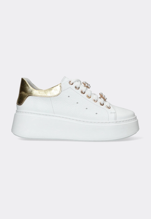 SKÓRZANE SNEAKERSY DAMSKIE NA GRUBSZEJ PODESZWIE VICTIM B-4918-11ES