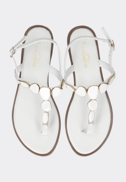 SANDAŁY DAMSKIE TYPU JAPONKI Z OZDOBIONYMI PASKAMI HOSIS PRE5390