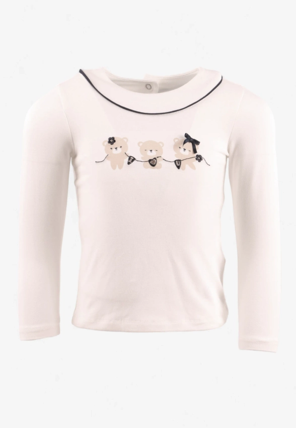 T-SHIRT DZIEWCZĘCY Z DŁUGIM RĘKAWEM CHICCO 100525