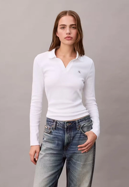 POLO DAMSKIE Z DŁUGIM RĘKAWEM CALVIN KLEIN LV047E203G