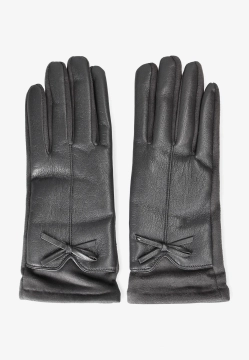 RĘKAWICZKI DAMSKIE Z MIĘKKIEJ SKÓRY EKOLOGICZNEJ I MATERIAŁU DIANA & CO DND8635