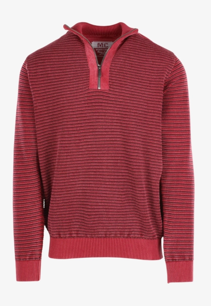 BAWEŁNIANA BLUZA MĘSKA Z KRÓTKIM ZAMKIEM MONTECARLO 31405