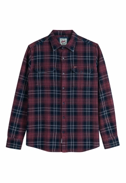 KOSZULA MĘSKA W KRATĘ Z DŁUGIM RĘKAWEM MCS 3MSH213-05619