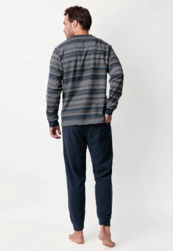 CIEPŁA PIŻAMA MĘSKA Z DŁUGIM RĘKAWEM ADMAS 63801