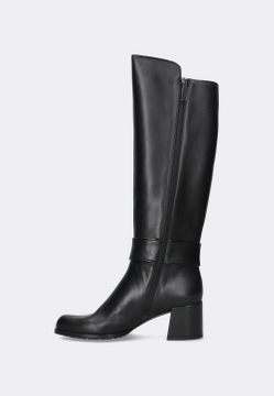 SKÓRZANE KOZAKI DAMSKIE NA OBCASIE ACCADEMIA 6362