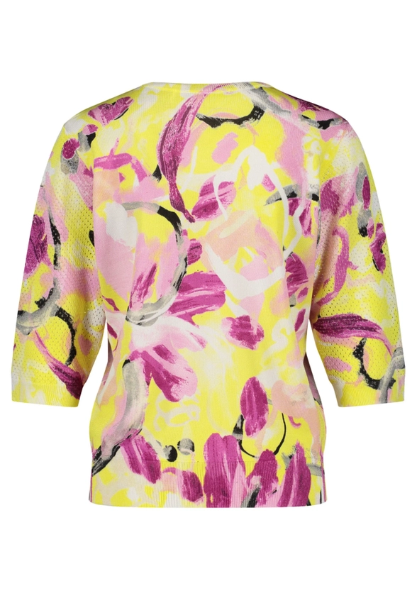 SWETER DAMSKI Z KWIATOWYM WZOREM TAIFUN 572308-15011