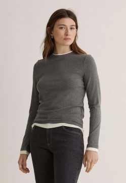 T-SHIRT DAMSKI Z DŁUGIM RĘKAWEM YERSE 43492