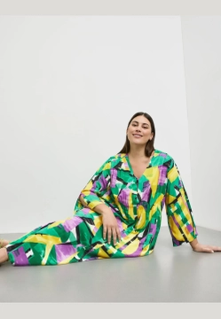 KOLOROWA SUKIENKA DAMSKA MAXI SAMOON 480024-21064