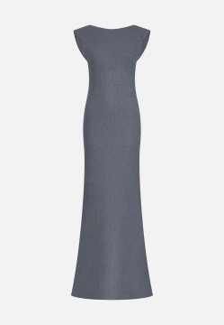 DŁUGA SUKIENKA DAMSKA Z ODKRYTYMI PLECAMI I EFEKTEM BŁYSKU ARTIGLI ACAB003142