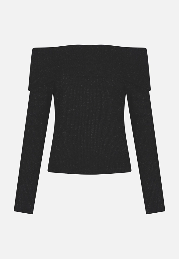 SWETER DAMSKI Z ODKRYTYMI RAMIONAMI PRZEPLATANY BŁYSZCZĄCĄ NITKĄ ARTIGLI ACMA003599