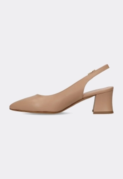 SKÓRZANE CZÓŁENKA DAMSKIE Z ODKRYTĄ PIĘTĄ SOFFICE SOGNO E24382