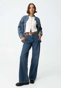 JEANSY DAMSKIE Z SZEROKIMI NOGAWKAMI TIFFOSI 10062699