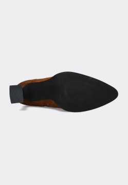 BOTKI DAMSKIE ZE SKÓRY ZAMSZOWEJ NA OBCASIE MLV 299-LUCIANA02