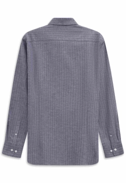 KOSZULA MĘSKA Z DŁUGIM RĘKAWEM Z WZOREM W JODEŁKĘ BUGATTI 9350 88300D