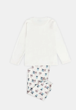 BAWEŁNIANA PIŻAMA DZIEWCZĘCA Z DŁUGIM RĘKAWEM STITCH ADMAS Z KOLEKCJI DISNEY 62249A