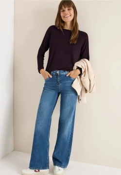 BLUZA DAMSKA Z PASKIEM NA RĘKAWIE CECIL 4 TOS324157