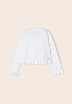 SWETER Z OZDOBNYM AŻUREM DLA DZIEWCZYNKI MAYORAL 3345