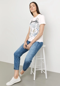 T-SHIRT DAMSKI Z MORSKIM NADRUKIEM GERRY WEBER 270023-44027