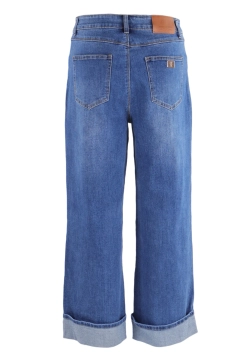 JEANSY DAMSKIE Z OZDOBNYM PRZESZYCIEM Z PRZODU EMANUELA COSTA E114PALAZZO