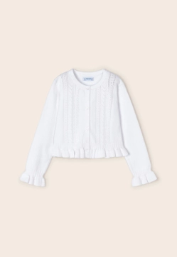 SWETER Z OZDOBNYM AŻUREM DLA DZIEWCZYNKI MAYORAL 3345