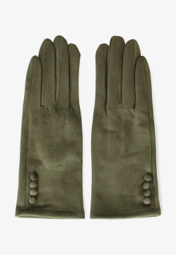 RĘKAWICZKI DAMSKIE Z WISKOZY Z OZDOBNYMI GUZIKAMI YINH1303