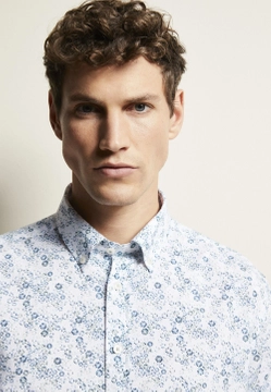 KOSZULA MĘSKA Z DŁUGIM RĘKAWEM W KWIATY BUGATTI 9350 58510A