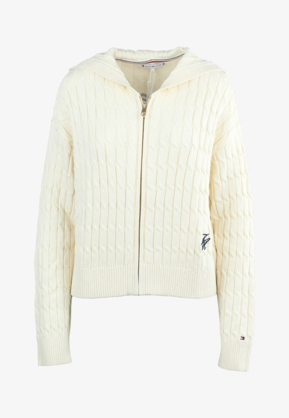 SWETER DAMSKI Z KAPTUREM ZAPINANY NA ZAMEK TOMMY HILFIGER WW0WW48440