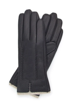 SKÓRZANE DAMSKIE RĘKAWICZKI Z WEŁNIANYM WNĘTRZEM WITTCHEN 44-6-511-DB