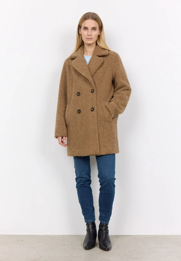 KRÓTKI PŁASZCZ DAMSKI TYPU BOUCLA SOYACONCEPT 40216